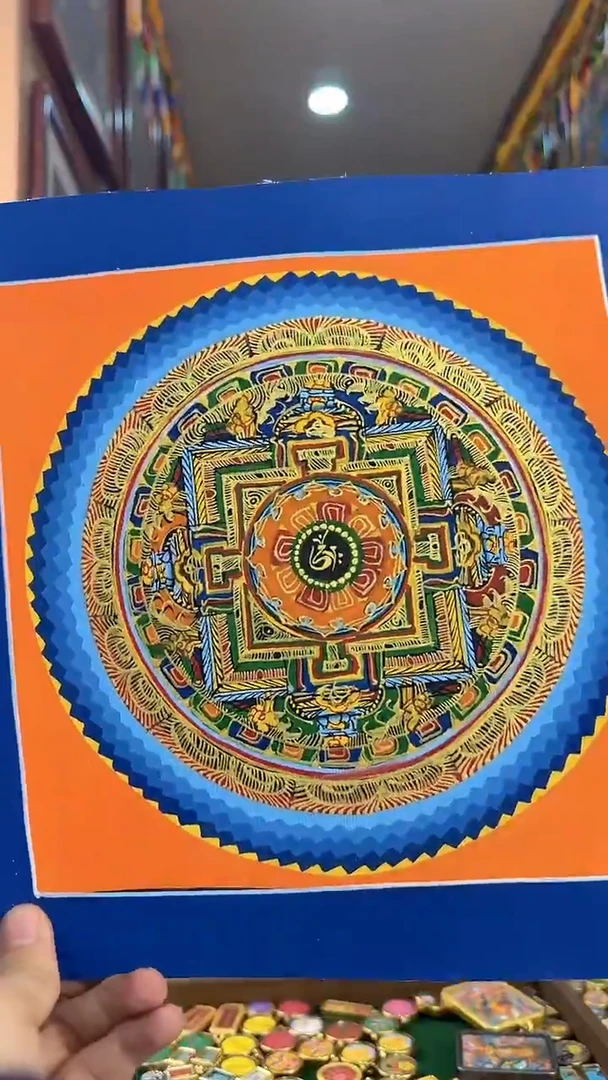 吊坠坛城-纯手绘唐卡