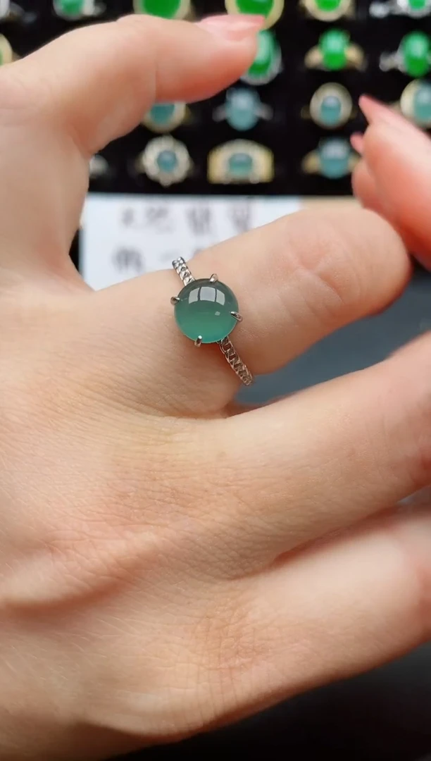 【闪购商品】翡翠戒指银S925镶嵌21212