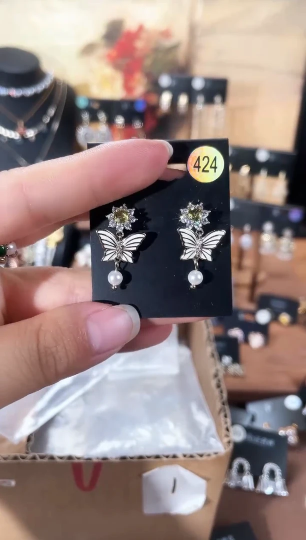 合金925银锆石豆424