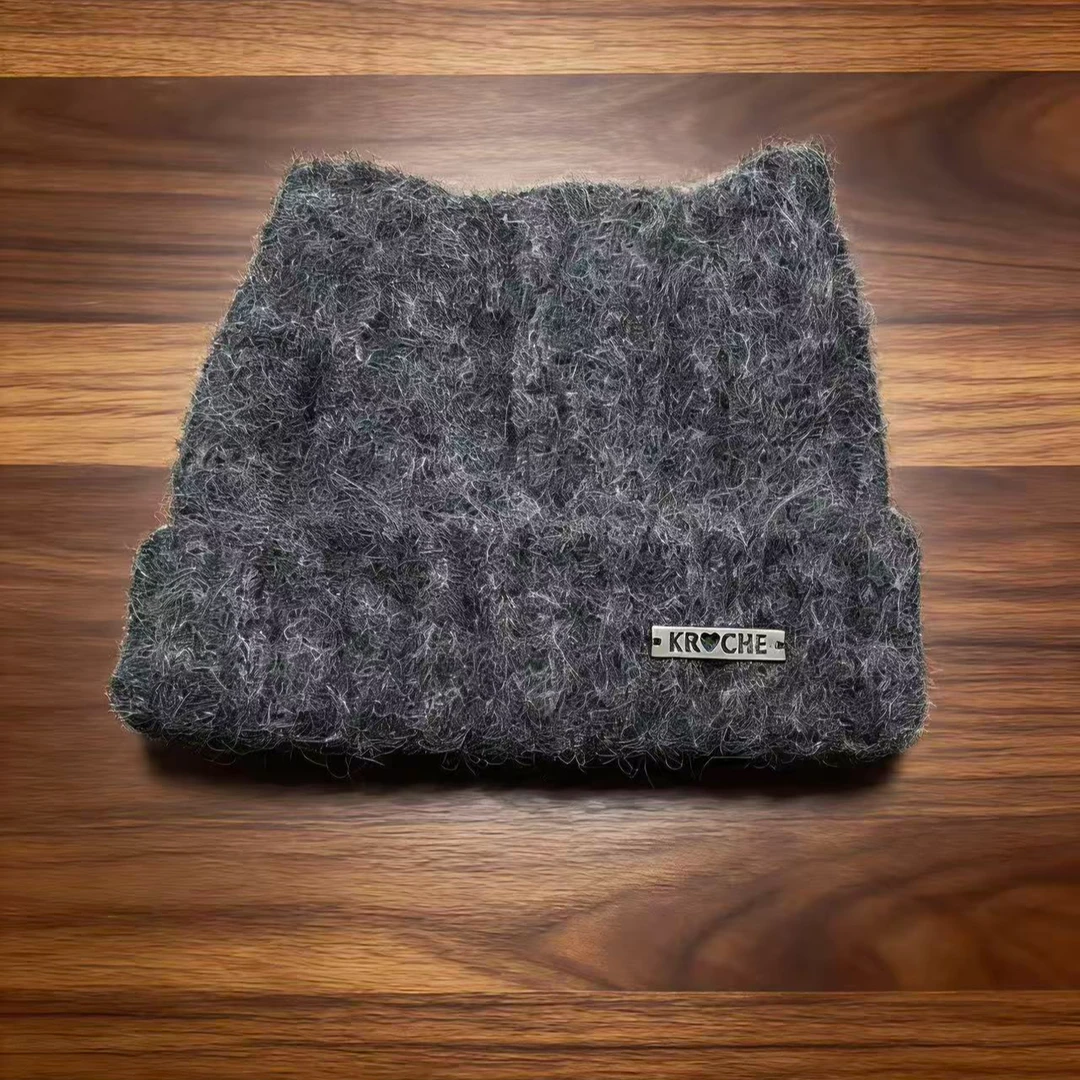 头头&猫耳朵毛绒帽子女秋冬包头冷帽针织帽