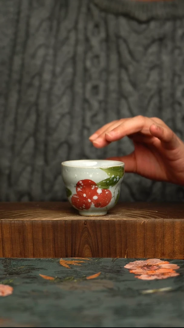 杯釉下彩手工手绘同款陶器