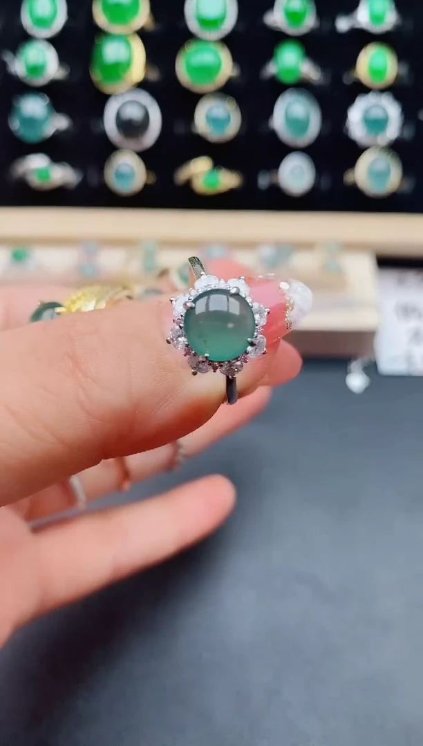 【闪购商品】翡翠戒指银S925镶嵌5080800