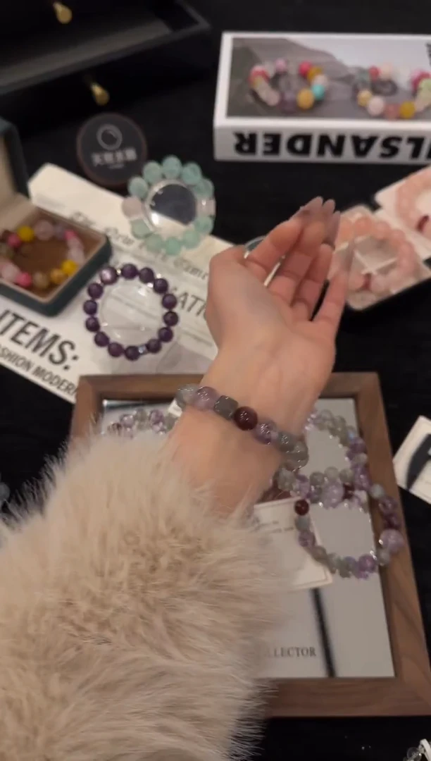 未镶嵌手链水晶灰月光x3610