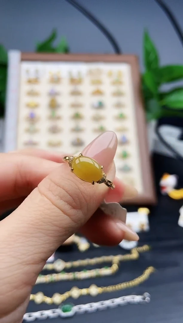 银S925镶嵌戒指翡翠12