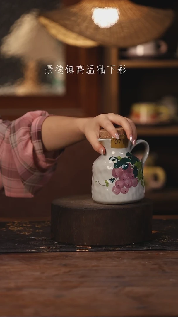 陶瓷景德镇高温釉下手绘陶瓷071