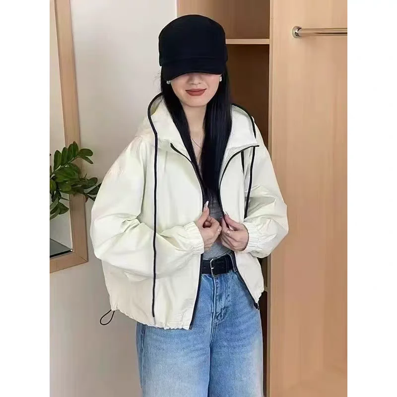 2509款彩条连帽外套