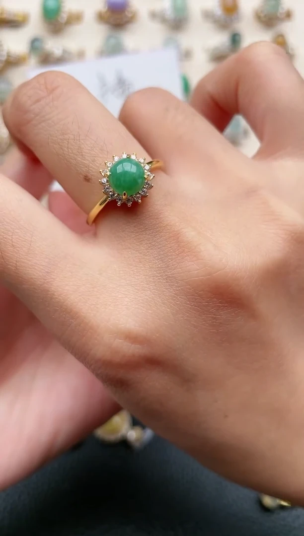 【闪购商品】翡翠戒指银S925镶嵌1111