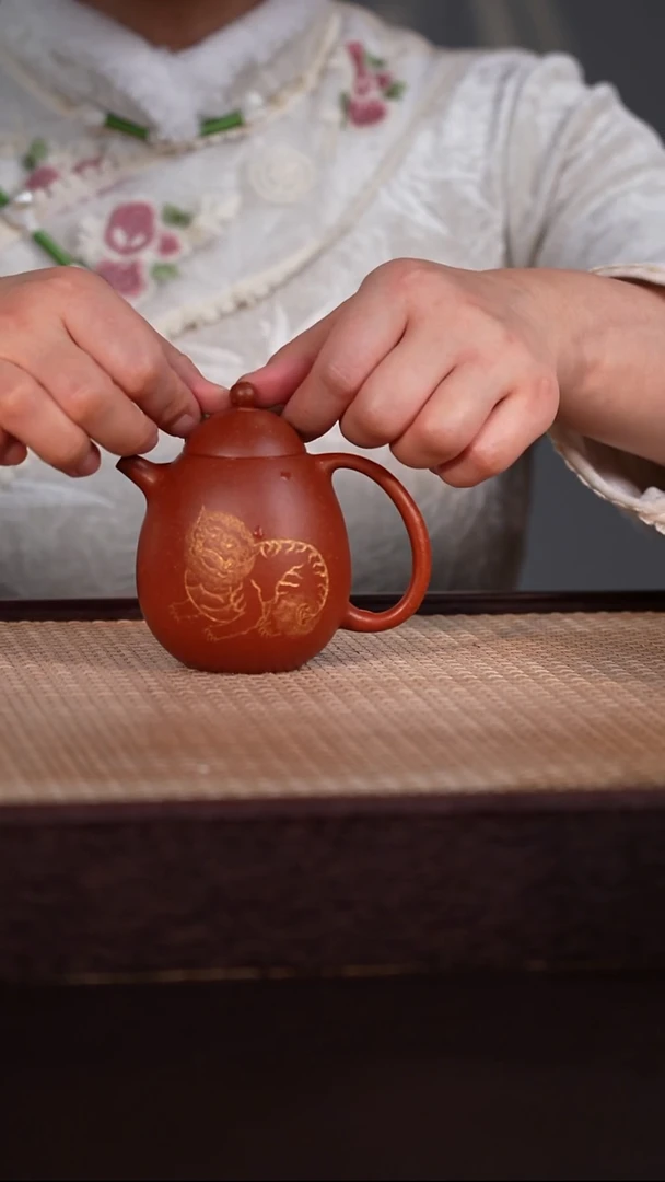 茶壶紫砂粗砂朱泥 170cc