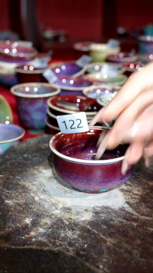 摆件精品窑变钧瓷茶器