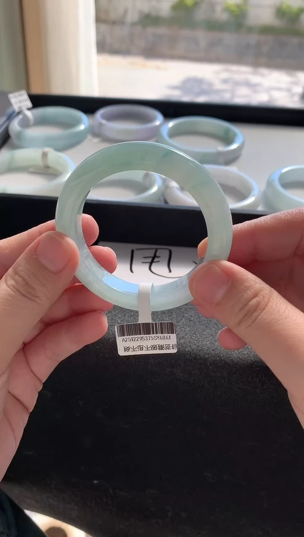 未镶嵌手镯翡翠50.8正圈Y4841买断