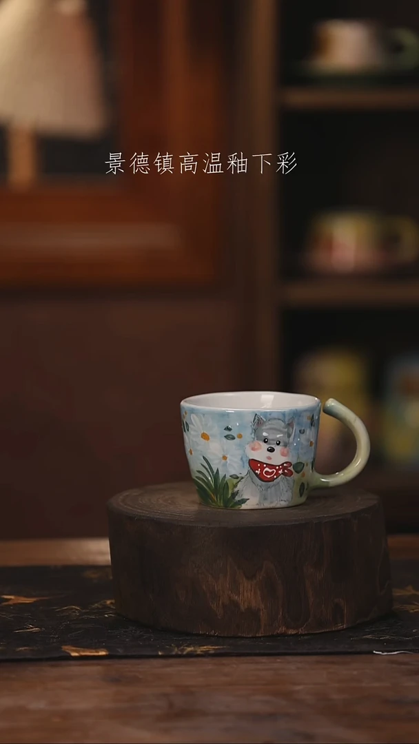 陶瓷景德镇高温釉下手绘陶瓷@L620@