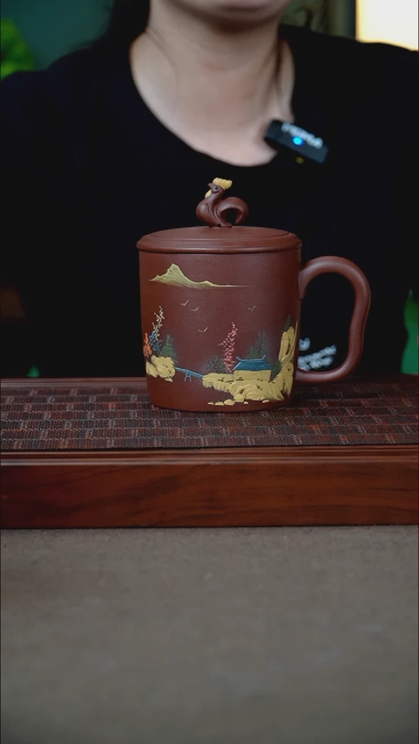 茶杯紫砂原矿底槽青紫砂杯 420cc微瑕不退不换
