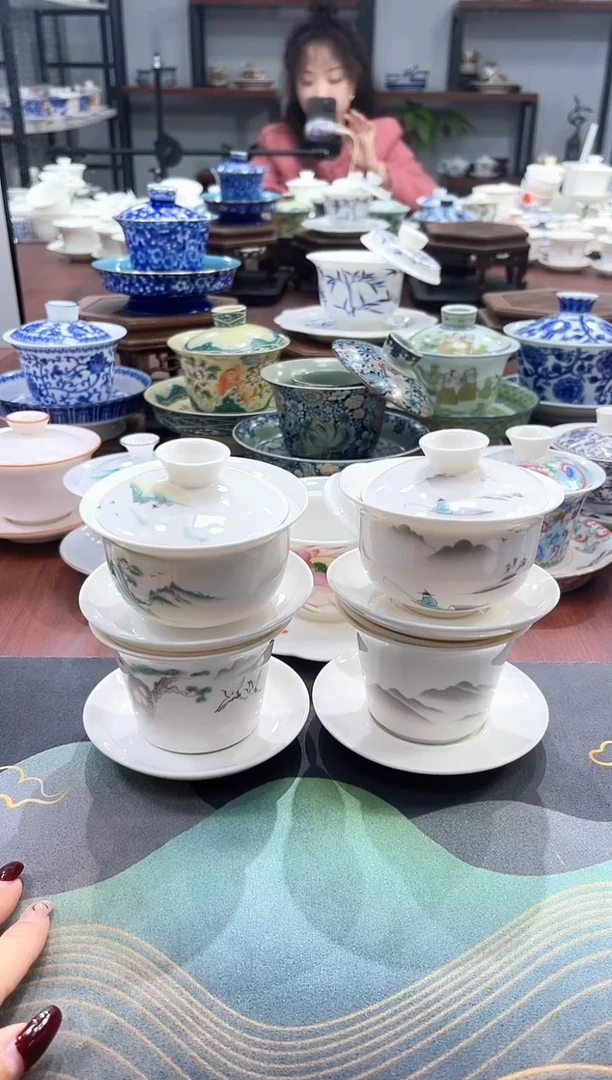 【闪购商品】小号水墨+仙鹤+绿山水+老翁