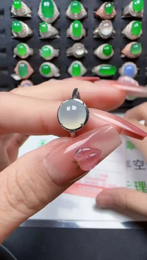 【闪购商品】翡翠戒指银S925镶嵌1745