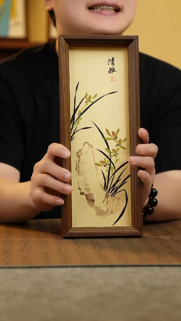 国画12.5*31.5纯手绘国风国画摆台