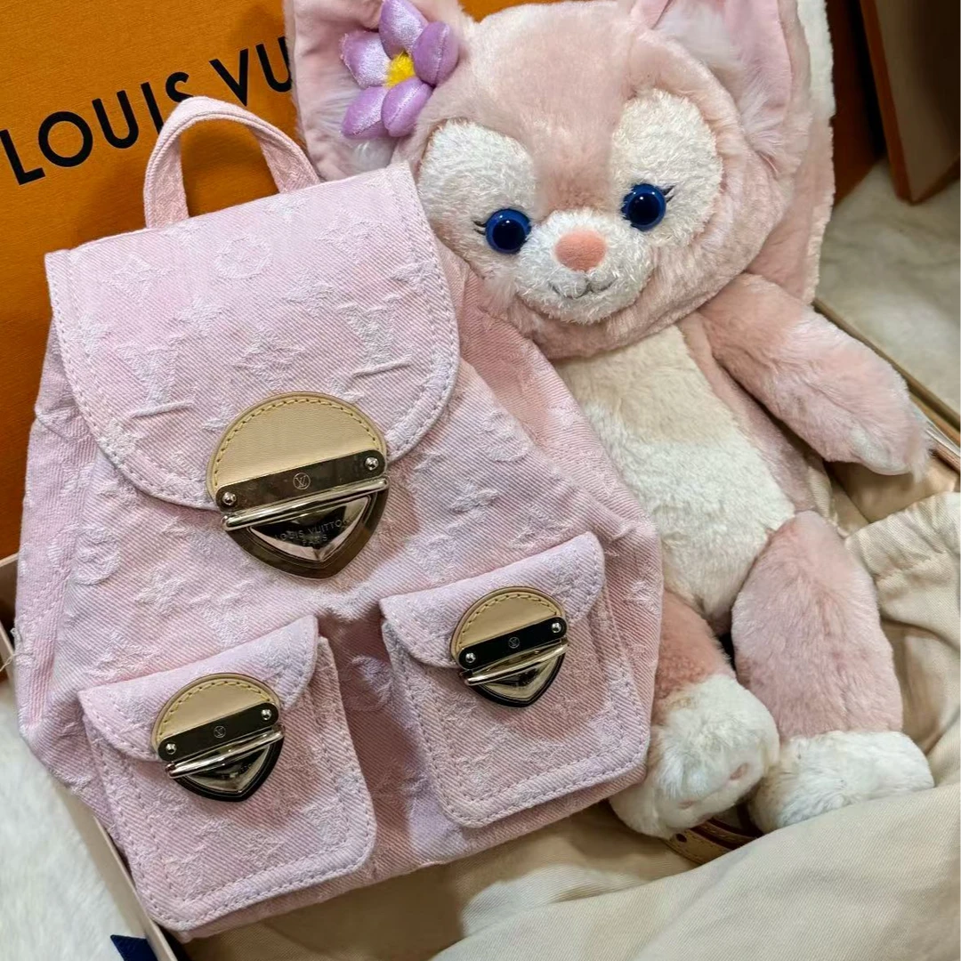 99新 LouisVuitton/路易威登 VeniceNM双肩包粉色金扣/18249609