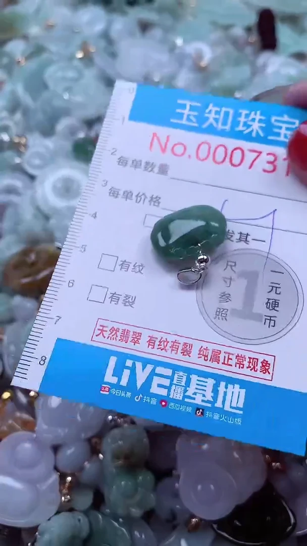 吊坠(不含链)未镶嵌翡翠7313