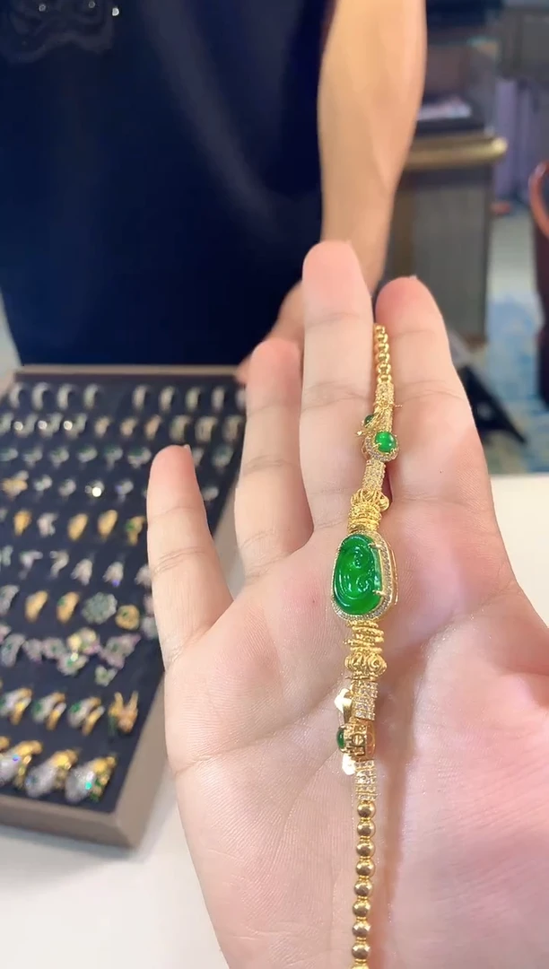 【闪购商品】翡翠手链银S925镶嵌226zgc时尚