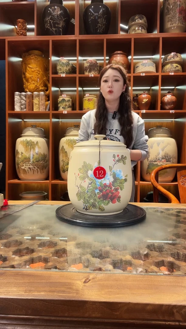 罐云南建水紫陶白泥缸@12