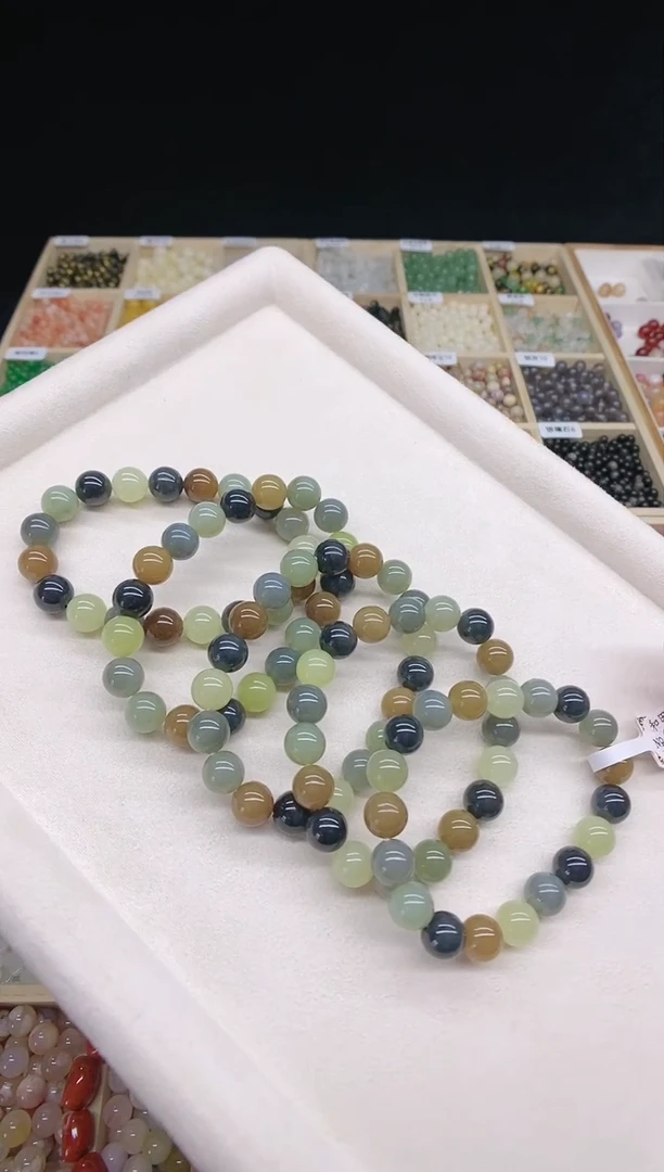 手串未镶嵌和田玉楼兰色手串多样性发货拍一发一