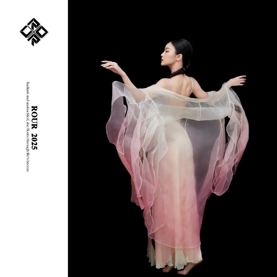 ROUR民族风舞蹈服古典舞演出服渐变色艺考服仙气女表演服