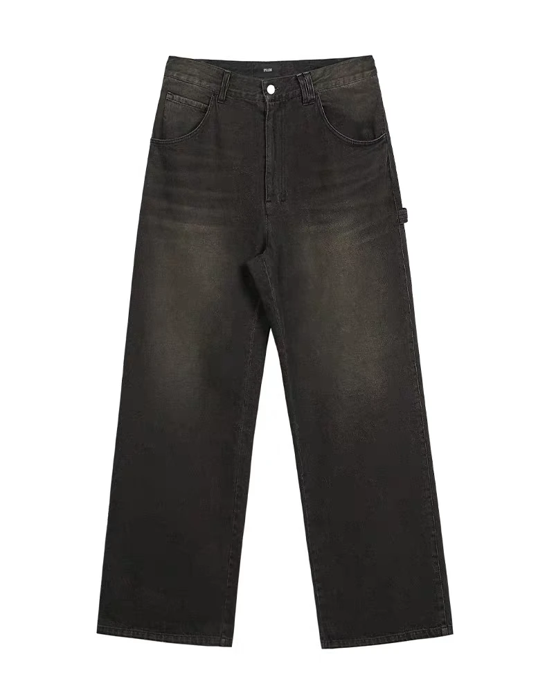 SPELLEDIT[顺丰包邮]25春新品复古水洗工装牛仔裤高腰做旧休闲裤