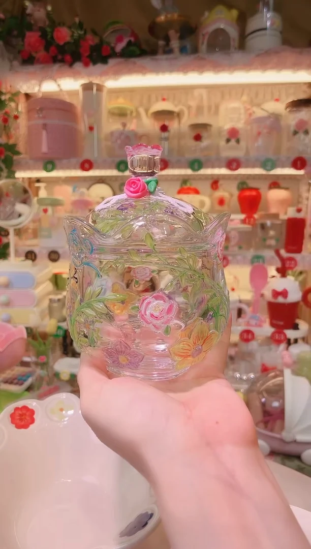 其他品质好发货快放心拍！手绘浮雕蔓藤花收纳罐