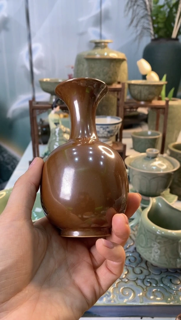 【闪购商品】老货 紫金釉花瓶XG001 微瑕