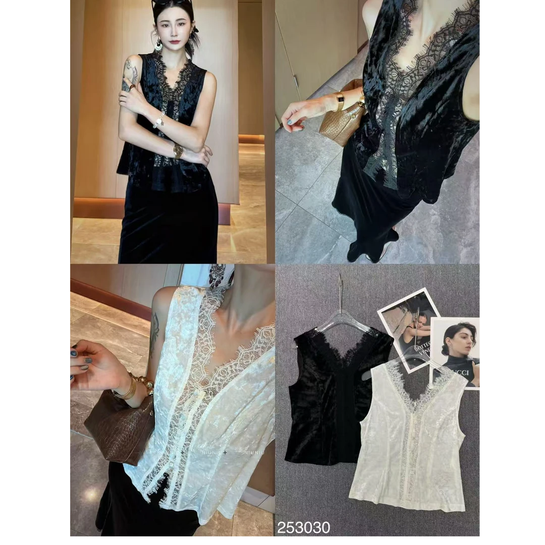 253030 时尚百搭宽松型休闲风女装常规背心无袖春夏修身型