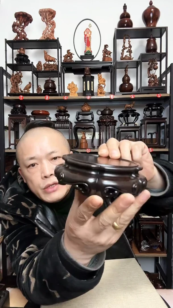 紫砂底座木内径10高4