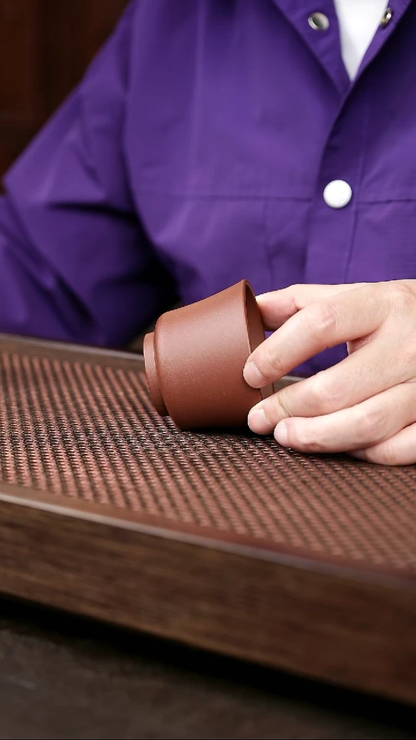 茶杯紫砂底槽清铃铛杯