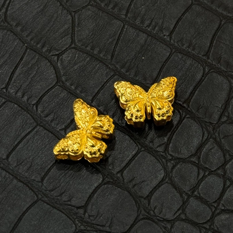 ［官方质检］18K金蝴蝶横孔配件吊坠/48小时鉴赏期/多样性发一件