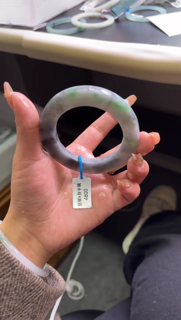 未镶嵌手镯定制翡翠50-62绿乌鸡「定制不退不换」