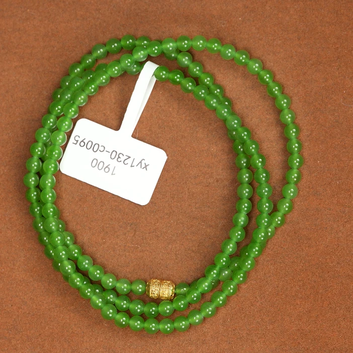 【山岚-c0095】天然和田玉精品碧玉项链