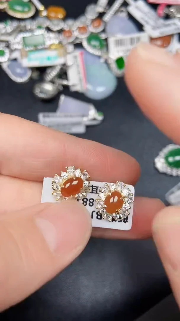 银S925镶嵌戒指翡翠3430