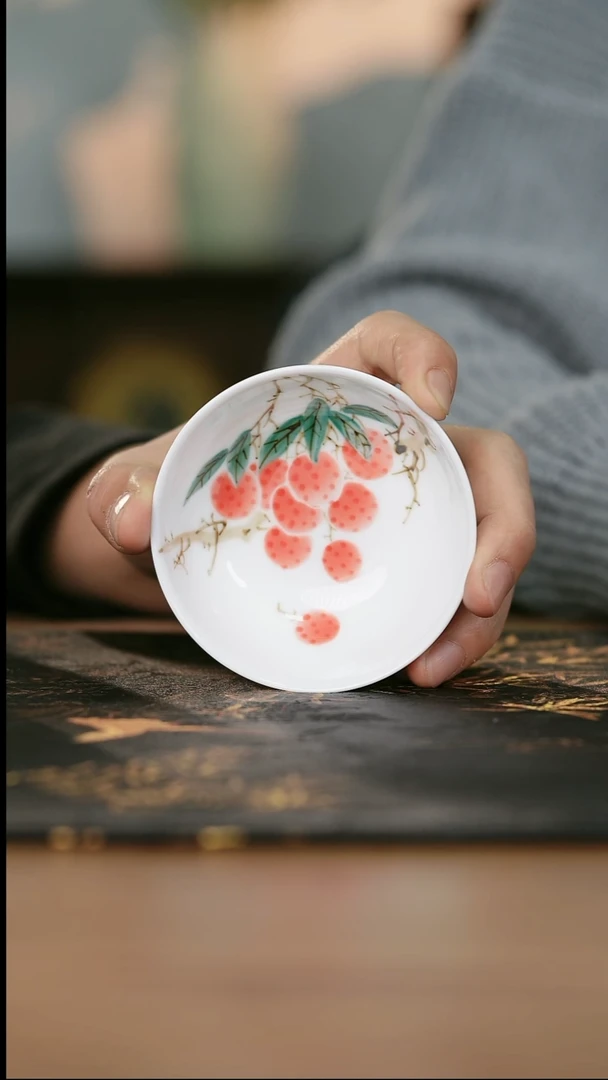 11-21手工手绘荔枝普洱杯