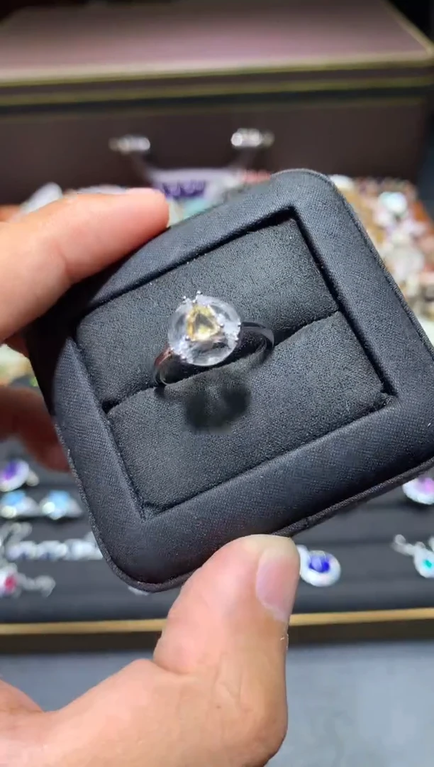 黄晶戒指未镶嵌P86【多样性发其一】