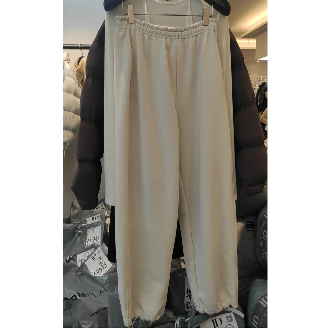 P-123 君子协议 NO退换 接受再拍 阔腿裤白色休闲裤