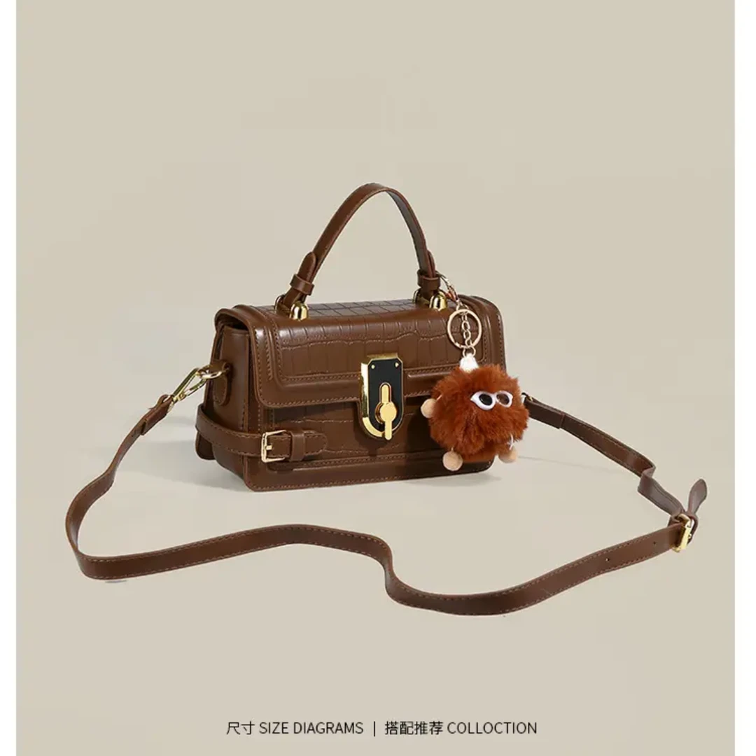 小众设计复古包女高级感时尚单肩斜挎小方包A0558