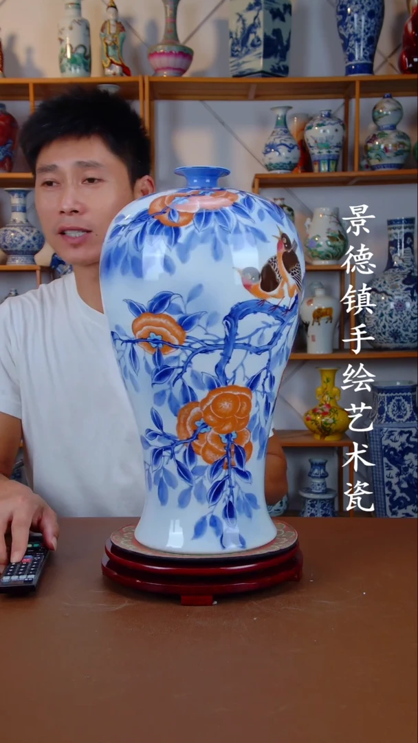摆件景德镇手工手绘陶瓷摆件44