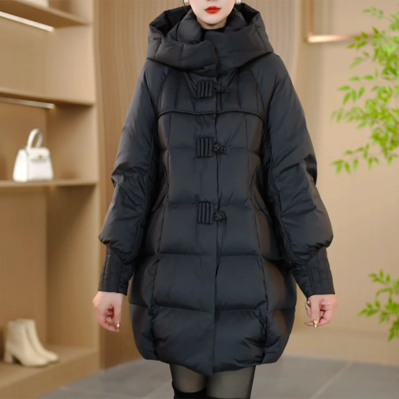 24731-2冬季新款优雅时尚百搭气质显瘦减龄休闲鸭绒羽绒服