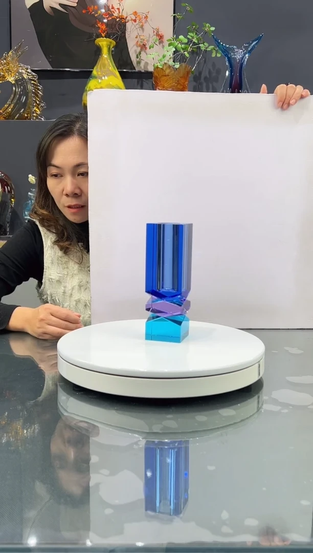 琉璃 水晶琉璃花瓶1个