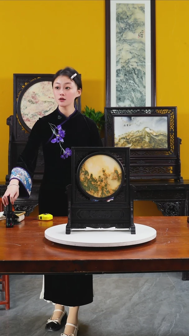 石材天然大理石画摆件