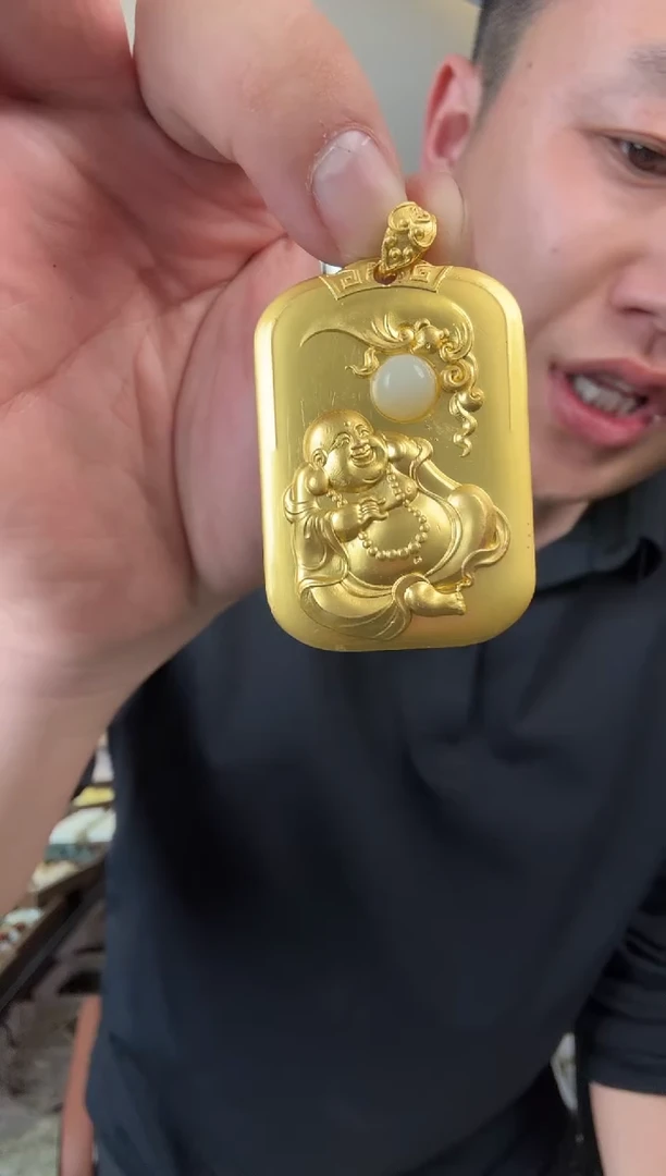 吊坠(不含链)未镶嵌透闪石质玉和田合金时尚饰品吊坠