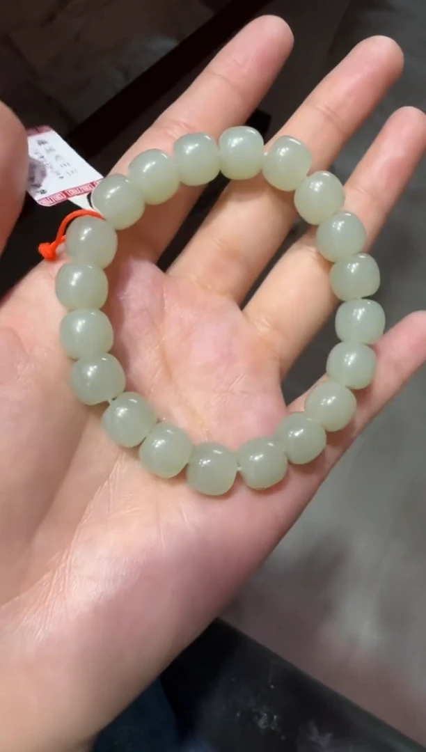 未镶嵌手串和田玉近矿高清白手串（产地直发）