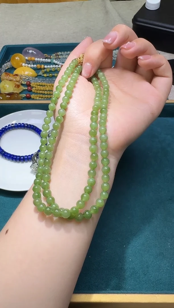 颈饰未镶嵌和田玉多样性发一件547