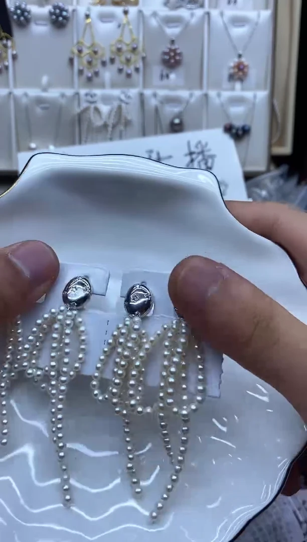 未镶嵌耳饰淡水珍珠耳环多样性发其一