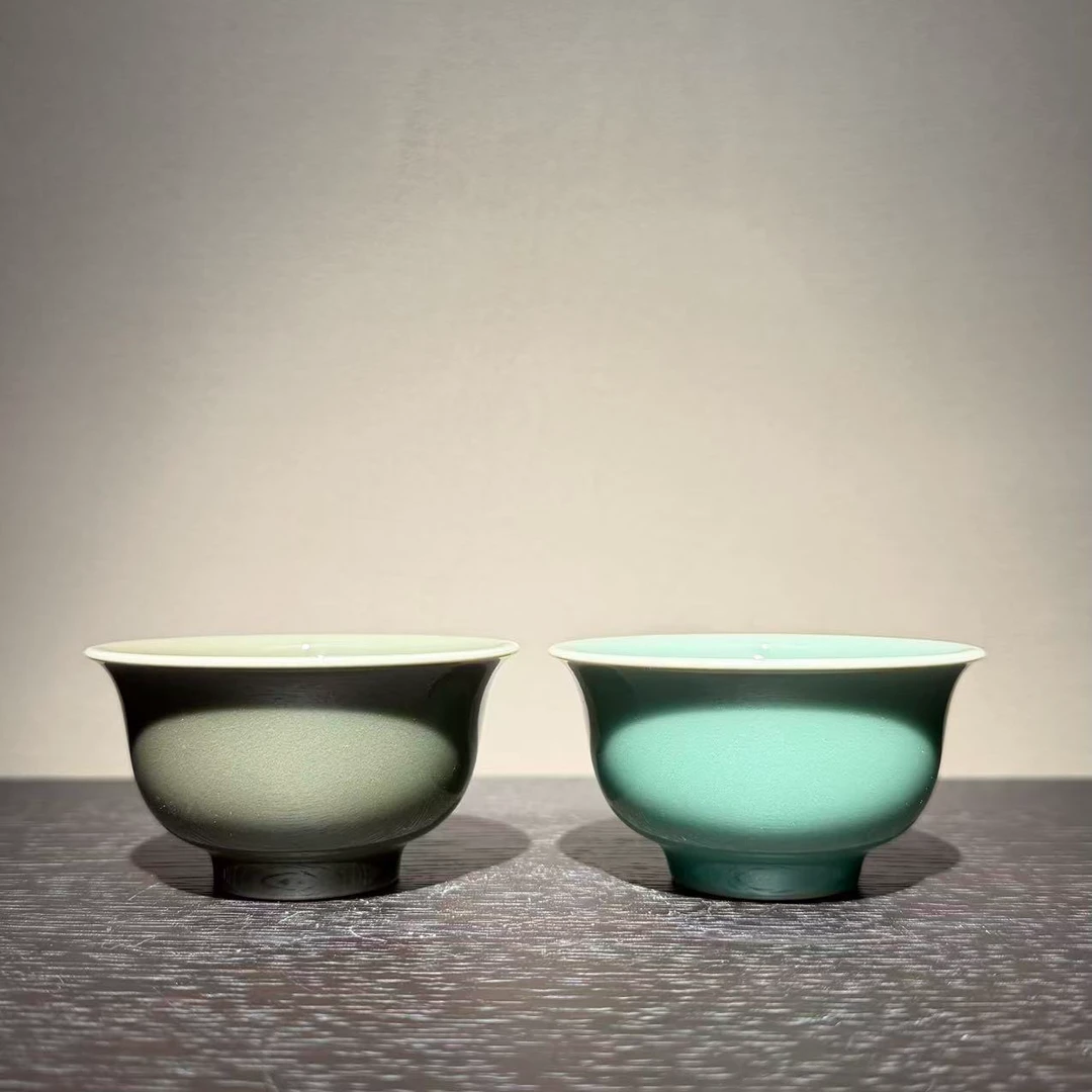 龙泉 土人斋 青瓷 龙窑烧 小压手杯（多样性发其一）