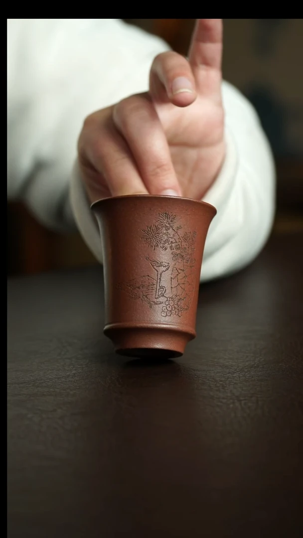 茶杯紫砂25号 清供杯 宜兴紫砂原矿作品
