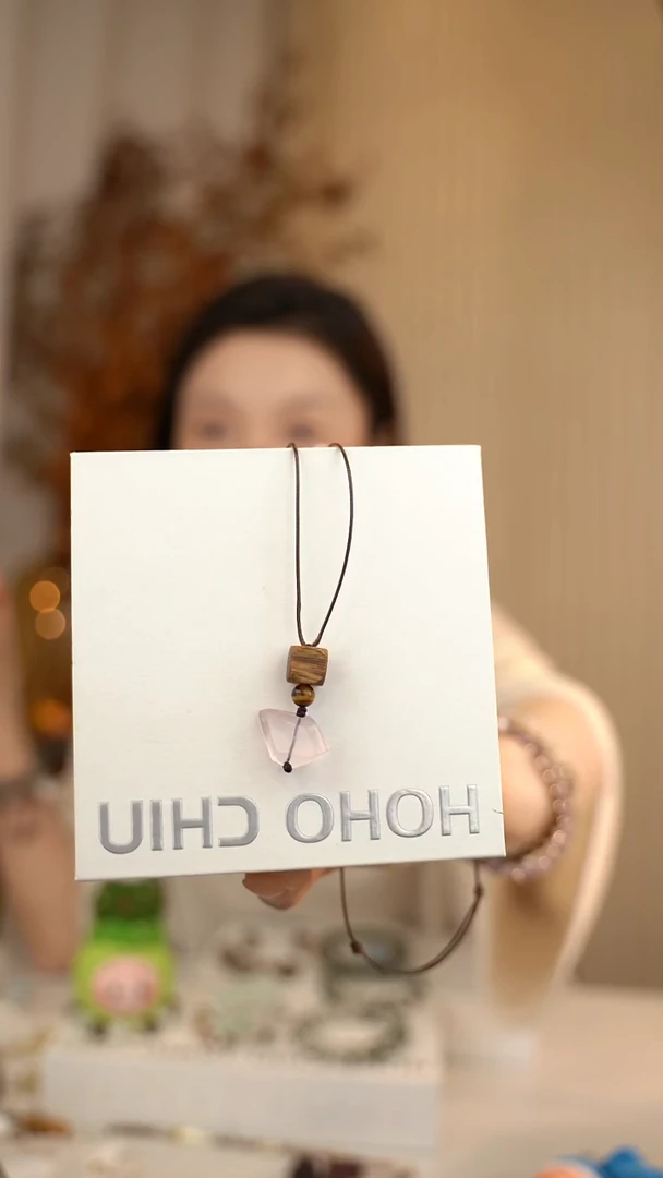 未镶嵌手链水晶粉异形项链